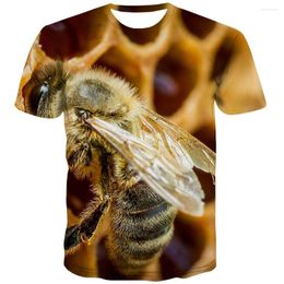 Men's T Shirts 3d Tshirt Bee Shirt Men Harajuku T-shirts Hilarious Print Animal Printed Street Anime Clothes Short Sleeve