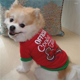 Dog Apparel Christmas Clothes Letter Print T-Shirt Fashion Casual For Pets Items Supply Cotton Dogs Vests Puppy Tshirts