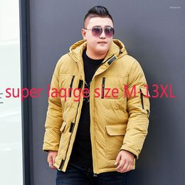 Men's Down Arrival Fashion Extra Large Jacket Men Young Short White Duck Thick Loose Casual Plus Size M-10XL 11XL 12XL 13XL