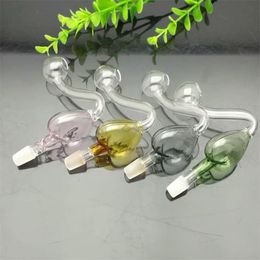 Smoking Pipes 10mm Increased Coloured Peach Heart Boiler Glass Bongs Glass Smoking Pipe