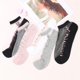 Women Socks DONG AI 1 Pairs Summer Ultrathin Sweet Candy Colour Sock Soft Silk Thin Transparent Ankle Breathable Sox