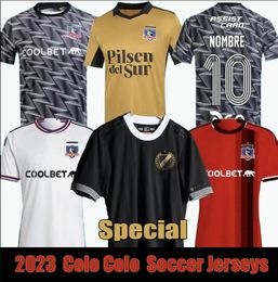 23 24 Maglie da calcio Colo Colo 2023 #10 Valencia Uniform #32 Arriagada Opazo Football Shirt Home Gold Jersey Special Jersey