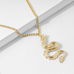 Pendant Necklaces Blast Exaggerated Alloy Dragon For Men And Women Necklace