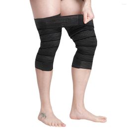 Knee Pads Leggings Kneepads High Elastic Breathable Nylon Bandage Thigh Sports Compression Winding Fitness Running Lengthening