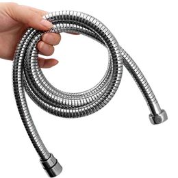 Stainless steel Shower hose Bathroom water heater shower head hose encrypted explosion proof hose fittings shower tube Chrome Plating shower nozzle tube