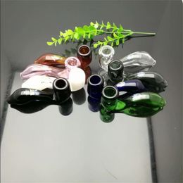Smoking Pipes new Europe and Americaglass pipe bubbler smoking pipe water Glass bong Coloured curved glass ribbon pipe