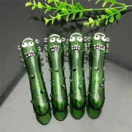 Hookahs new Europe and Americaglass pipe bubbler smoking pipe water Glass bong Green cucumber baby pipe