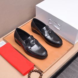 New 2023 Men Fashion Dress Shoes Genuine Leather Business Office Work Formal Dress Shoes Brand Designer Party Wedding Flats Size 38-44