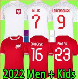 Poland Soccer Jerseys LEWANDOWSKI jersey 2022 football shirts MILIK PISZCZEK PIATEK GROSICKI KRYCHOWIAK ZIELINSKI BLASZCZYKOWSKI kit