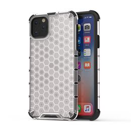 Honeycomb Hybrid Armor Phone Cases Clear Shockproof PC TPU Hard Phone Back Cover For iPhone 14 Plus 13 12 Mini 11 Pro XS MAX XR 6 7 8 Plus SE 2022 Samsung S10 Note 10 A10S