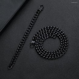 Chains Niche Design 8mm.10mm. Cuban Chain Titanium Steel Necklace Without Fading Paint Hip Hop Bracelet For Men And Women