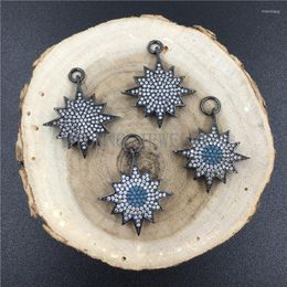 Pendant Necklaces MY0713 Micro Pave Zircon Star Copper Paved Zirconia And Turquoises On Cubic Space