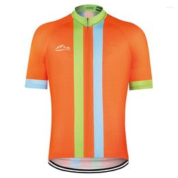 Racing Jackets 2023 Outdoor Short Sleeve Cycling Jersey Shirt Clothes Bike Summer Top Downhill Road Rider Wear Maillot Tight Sport Jacket