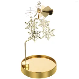 Candle Holders Holder Christmas Tealight Rotating Carousel Candlestick Stand Candleholder Tea Light Desktop Rotary Metal Decoration Wedding