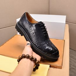 2023 Mens Designer Dress Shoes Gentlemen Fashion Genuine Leather Business Oxfords Male Brand Walking Casual Comfort Platform Flats Size 38-44