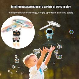 Astronaut LED Luminous Kid Flight Machine Electronic Infrared Induction Aircraft Remote Control Flying Toys Magic Sensing RC Helicopter