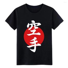 Men's T Shirts Karate Shirt Crew Neck Slim Fitness Building Summer Style Letter Men Design Tee