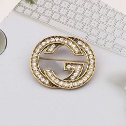 60% OFF 2023 New Luxury High Quality Fashion Jewellery for French diamond inlaid double new ins Personalised versatile Brooch Pin luxury clothing