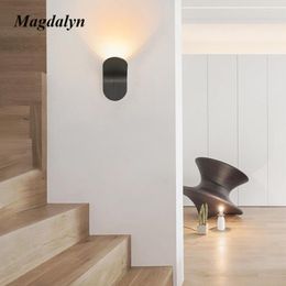 Wall Lamp Magdalyn Interior Alumium Lamps Nordic Style El Home Bedroom Art DECO Sconce Fixtures Hallway Study Modern Design Lights