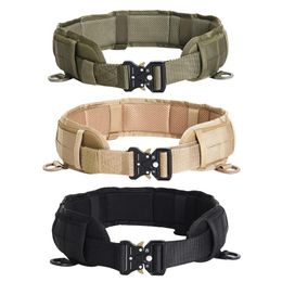 Waist Support Outdoor Military Tactical Battle Belt Men Molle Army Combat Wear-Resistant CS Hunting Paintball Padded BeltSet