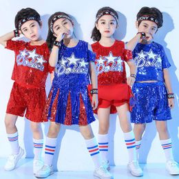 Stage Wear Children Jazz Dance Costumes Girls Hip-hop For Girl Modern Dancing Performances Kids Clothing