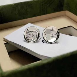 Fashion Collection 2023 New Luxury High Quality Fashion Jewellery for sterling silver love fearless head design round cat family asymmetric old earrings