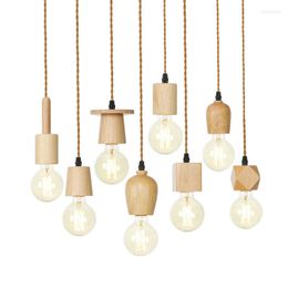 Pendant Lamps Vintage Bar Table Light Living Room Decoration E27 Black Lampshade Rope Restaurant Farmhouse Hanging Lights