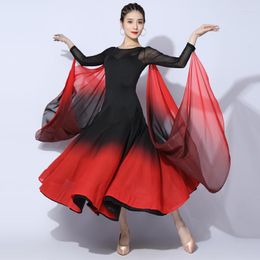 Stage Wear X207 Modern Dance Skirt Dress Costume National Standard Ballroom Performance Long Tango Costumes