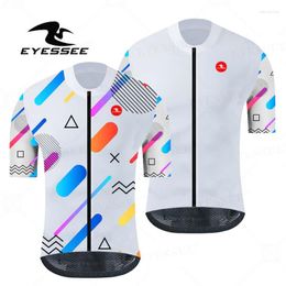 Racing Jackets EYESSEE 2023 Short Sleeve Bike Shirt Top Quality Cycling Jersey Breathable Man's Bicycle Sport