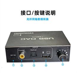 USB digitaltoanalog audio converter 192KHZ sampling rate