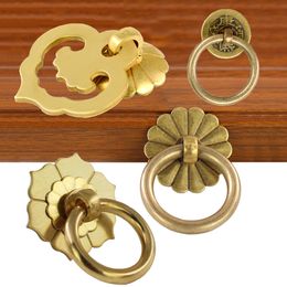Chinese Antique Drawer Furniture Door Handles Classical Wardrobe Cabinet Shoe Knob Closet Cone Vintage Pull Ring Hardware Part Floqwe
