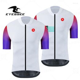 Racing Jackets EYESSEE 2023 Summer White Cycling Jersey Man's Bike Clothing Ropa Ciclismo Quick Dry Bicycling Road Bicycle