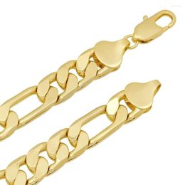 Chains 10mm Solid Gold Filled Figaro Chain Necklace For Men