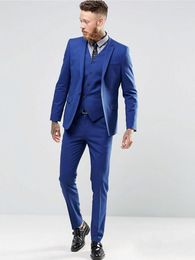 Men's Suits Slim Fits Mens Dinner Party Prom Dress Wedding Groom Tuxedos Man Blazer Work Busienss (Jacket Pants Vest Tie) K:1667