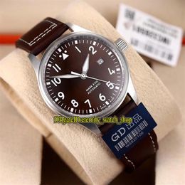 4 Color Mark XVIII Pilot 327003 Brown Date Dial Japan Miyota 821A Automatic Mechanical Mens Watch 316L Steel Case Leather Band Spo278q