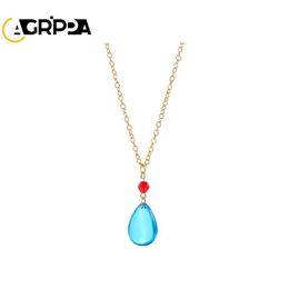 Pendant Necklaces Agrippa Anime Trendy Charm Jewellery Women Alloy Gold Plated Chain Choker Fashion Crystal Necklace AccessoriesPendant
