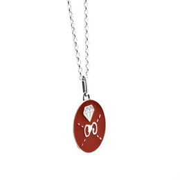 Fashion Collection 2023 New Luxury High Quality Fashion Jewellery for Ancient ghost spirit red enamel carving necklace for men and women