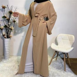 Ethnic Clothing Abaya Women Solid Ramadan Dress Kaftan Abayat Muslim Robe Femme Musulmane Jilbab Caftan Marocain Kimono Dresses Islamic
