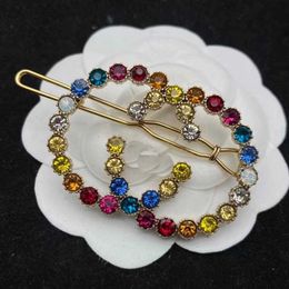 60% OFF 2023 New Luxury High Quality Fashion Jewellery for Duckbill clip ancient made old double Colour Rhinestone hairpin brass material one line hair