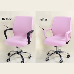 Chair Covers 2pc Office Gloves Solid Colour Elastic Zipper Armrest Cover Pad Computer Antiskid 2023