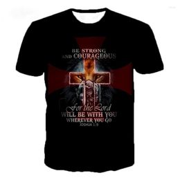 Men's T Shirts Knights Templar Printed O-Neck T-shirt Men's Fashion Casual Short Sleeve Streetwear Harajuku Tee Tops