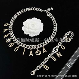 20% off all items 2023 New Luxury High Quality Fashion Jewelry for New Silver Chain Double Inlaid Diamond Tassel Necklace Bracelet Female Luxury Cool Style