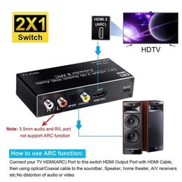 HDMI2.0 switch two-in-one audio separation ARC 4K60HZ HDCP2.2