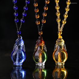 Pendant Necklaces The Shurangama Mantra Glass Vase Built-in Scripture Aquarium Safe In And Out