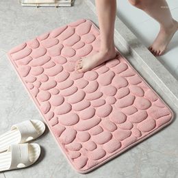 Carpets Mat Non-slip Memory Foam Cobblestone Embossed Bath In Wash Basin Bathtub Bathroom Side Floor Rug Shower Room Doormat