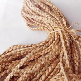Decorative Flowers 5M Straw Weaving Rope Material Triple Braid DIY Natural Hand Knitting Rattan Home Handicraft