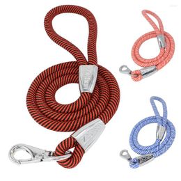 Dog Collars Leash Solid 1.4cm Nylon Durable Material Sturdy Buckle Metal For Medium Large Dogs Pet Leashes Training Pets Accessories