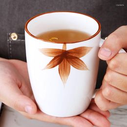Mugs Japanese Ceramic Mug Family 6 Water Glass Set Home Living Room With Shelf Creative Cup Holder Tray