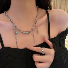 Chains Fashion Women's Tassel Choker Necklace Silver Cross Pendant Necklaces For Women Party Wedding Jewerly Gifts