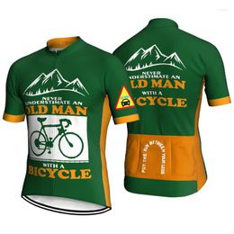 Racing Jackets Men Cycling Clothes Short Sleeve Coat MTB Jersey Road Bike Shirt Downhill Jacket Wear Sport Protection Crossrock Green Tops